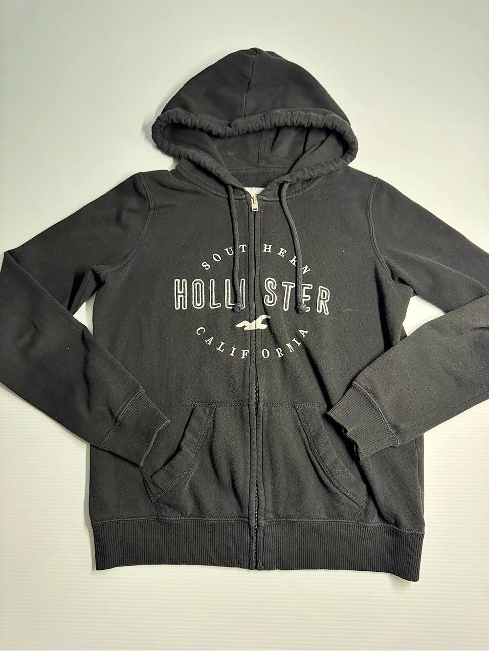 Hollister Southern California Zip Hoodie Black XS